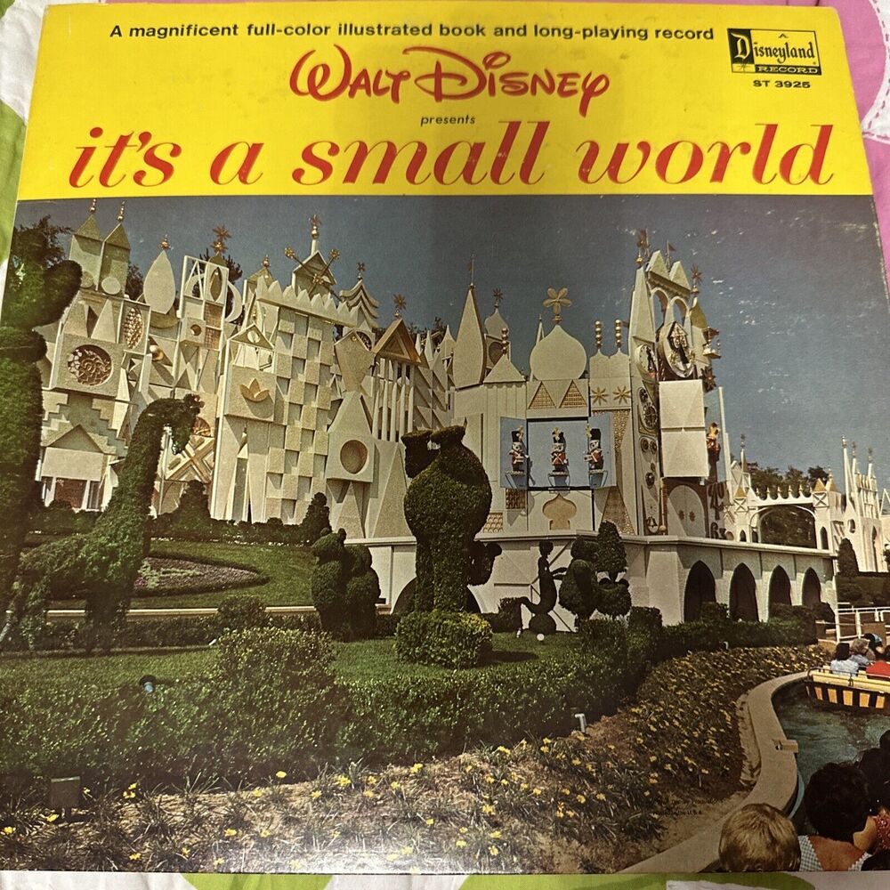 Walt Disney It's A Small World Book & LP Record Disneyland 3925